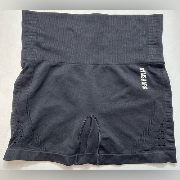 Gymshark Pants - Gymshark Gym Shark Black Compression Bike Shorts Womens No Tag For Size